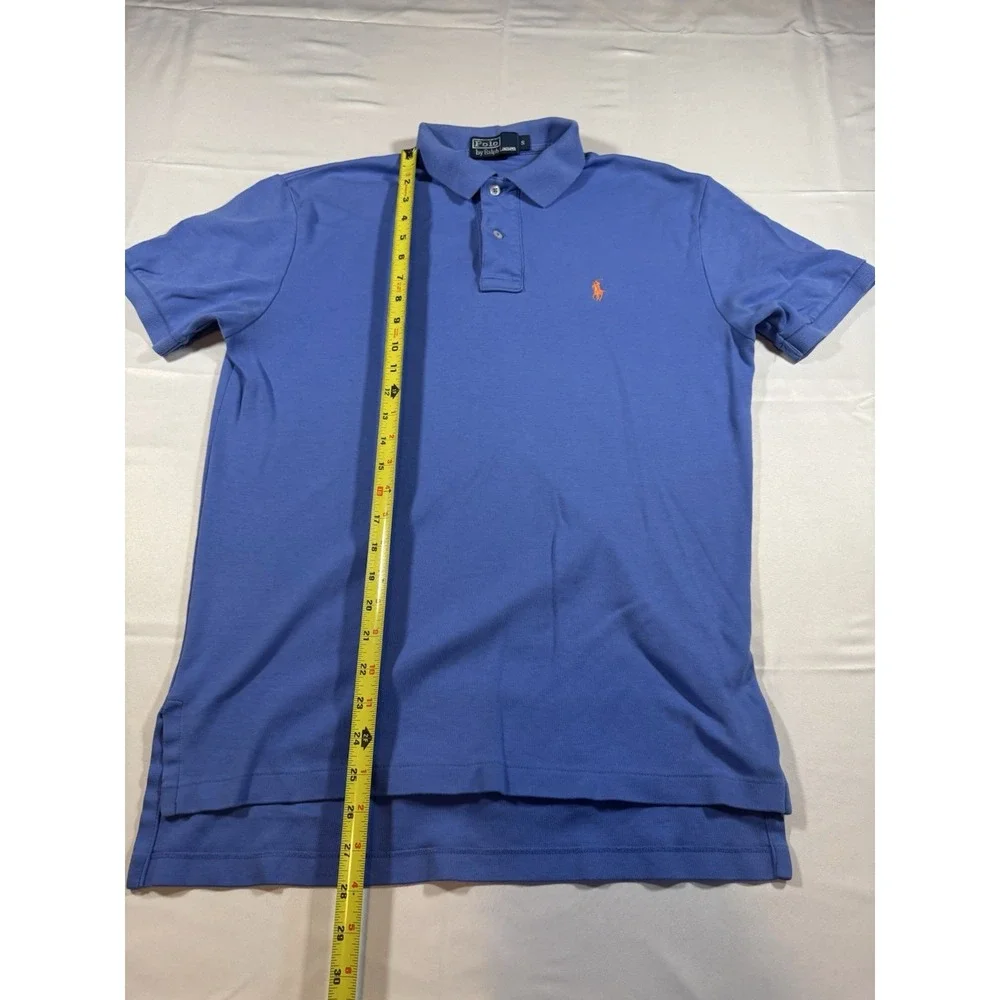 Polo Ralph Lauren Classic Fit Men's Small Blue w/ Orange Pony Logo Shirt